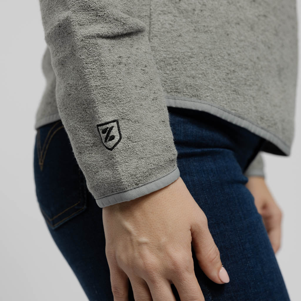 Black Fleece Half Zip Mockneck Sweatshirt by Fear of God on Sale